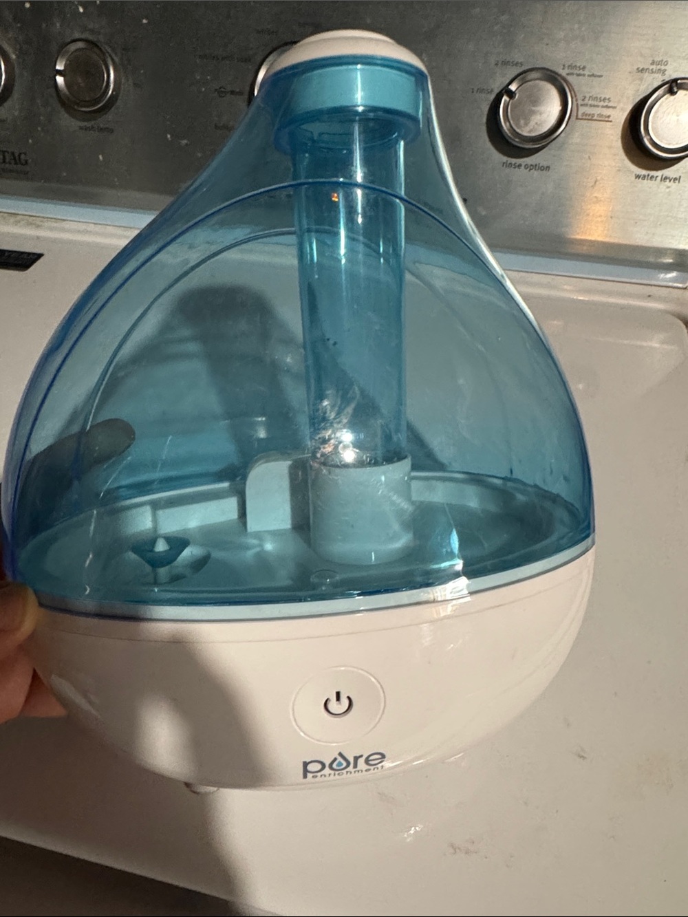 Pure Environments Blue & White Ultrasonic Humidifier